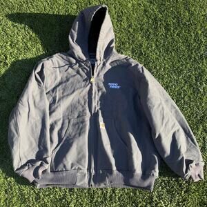 Carhartt Detroit Jacket Grey Hooded Zipup Size XL